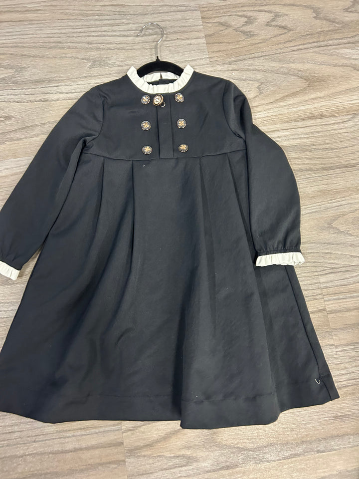 Black Taffeta Double Breasted Dress