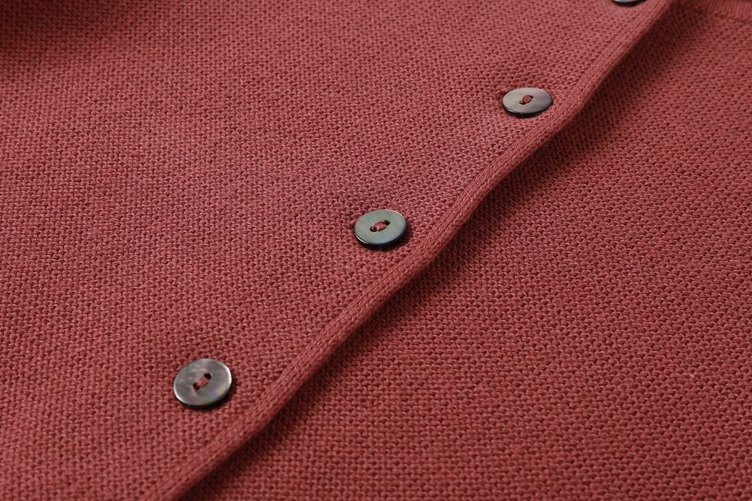 Rust Scallop Cardigan