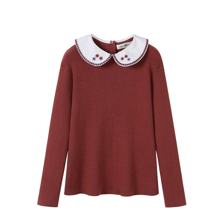 Rust Collar Sweater