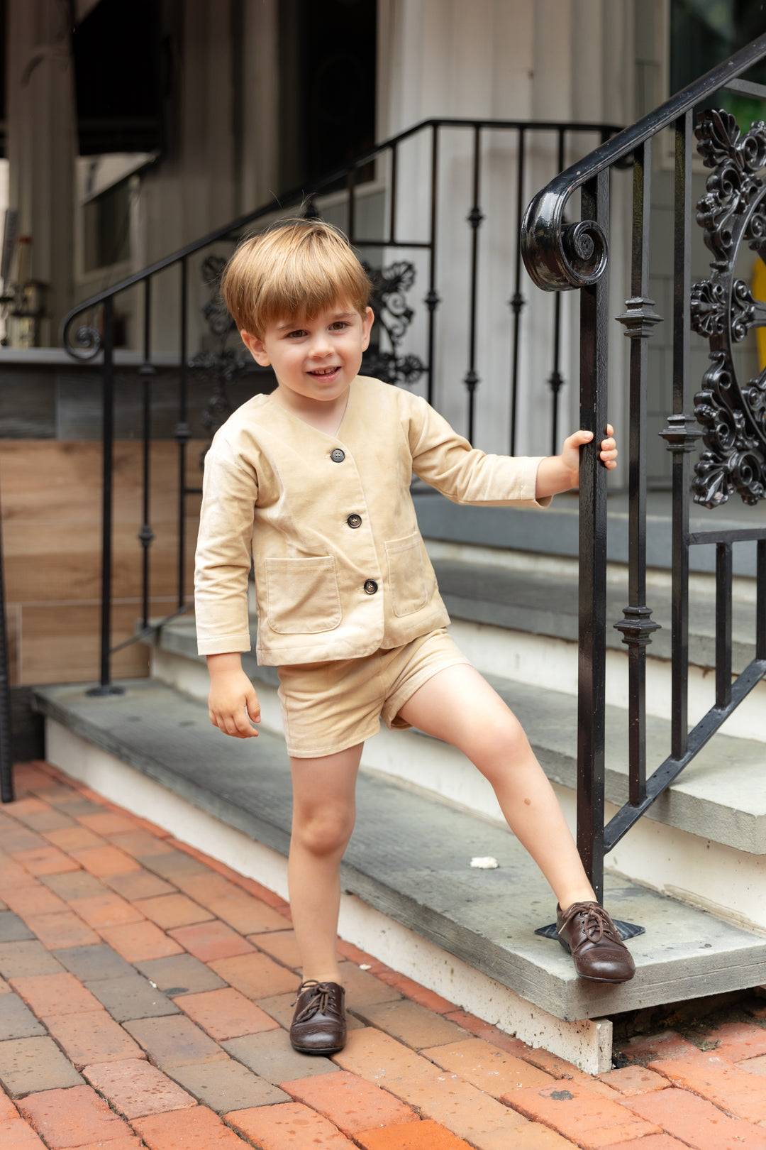 Crushed Velour Tan Blazer