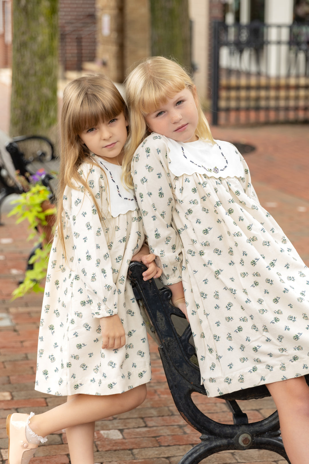 Corduroy Cream Floral Dress