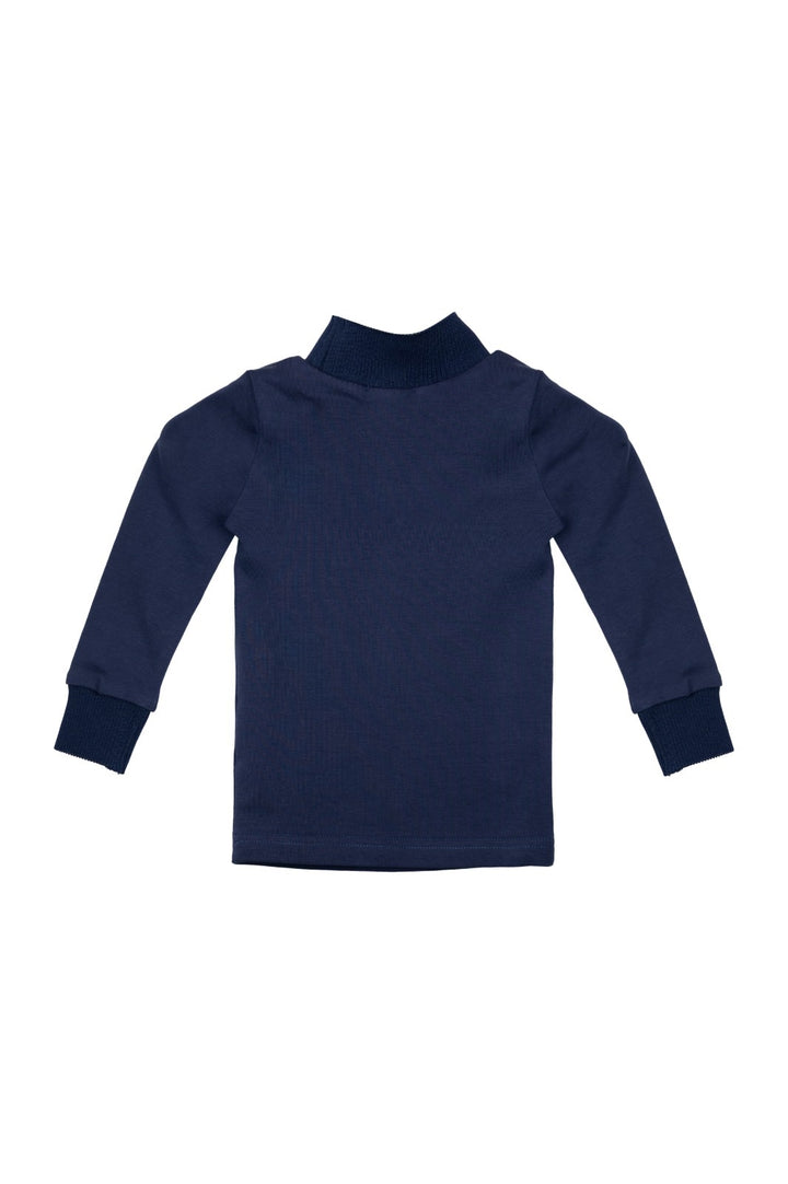 Turtleneck with Label Navy