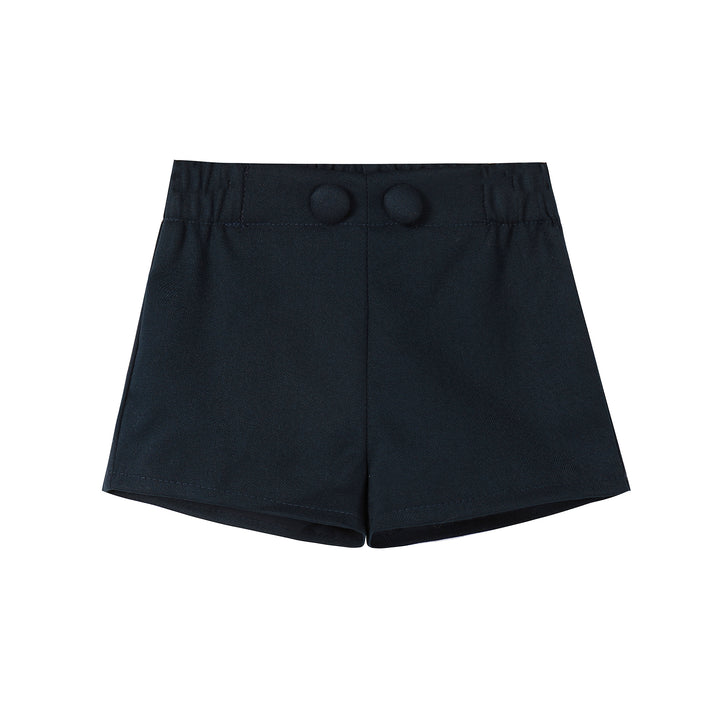 Navy Button Shorts