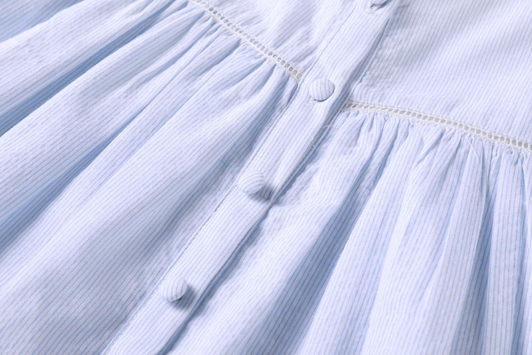 Light Blue Pinstripe Dress