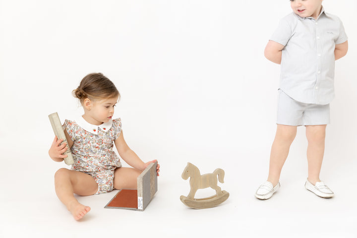 Striped Boy Shirt Sage