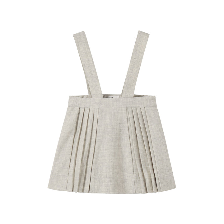 Marled Grey Pleated Strap Jumper