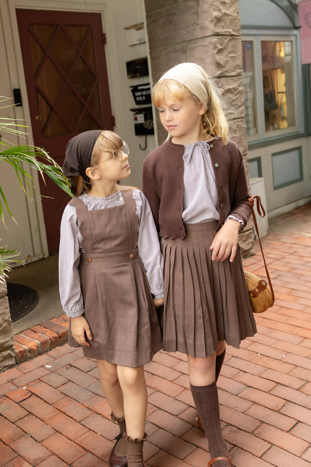 Brown Pleated Skirt