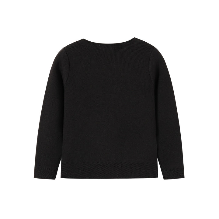Black knit Double Breasted Sweater