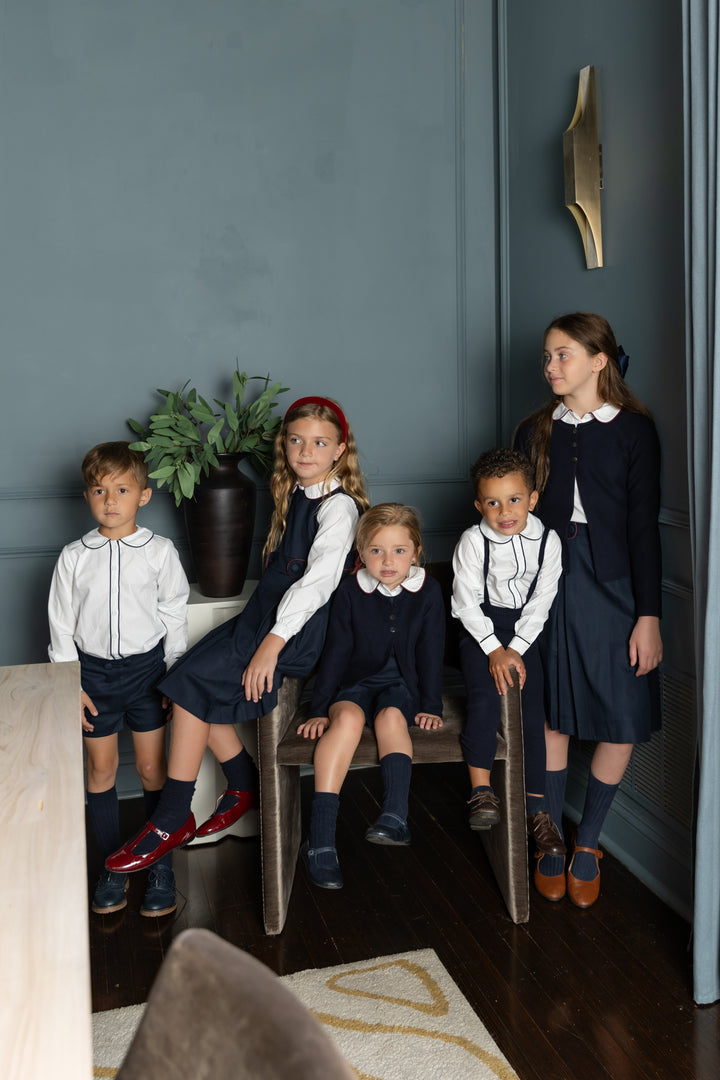 Piped Navy Jumper