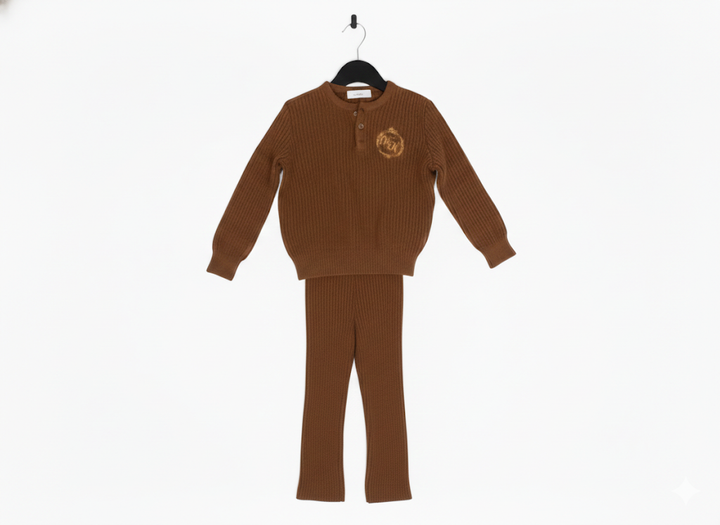 Brown Boy Knit Set