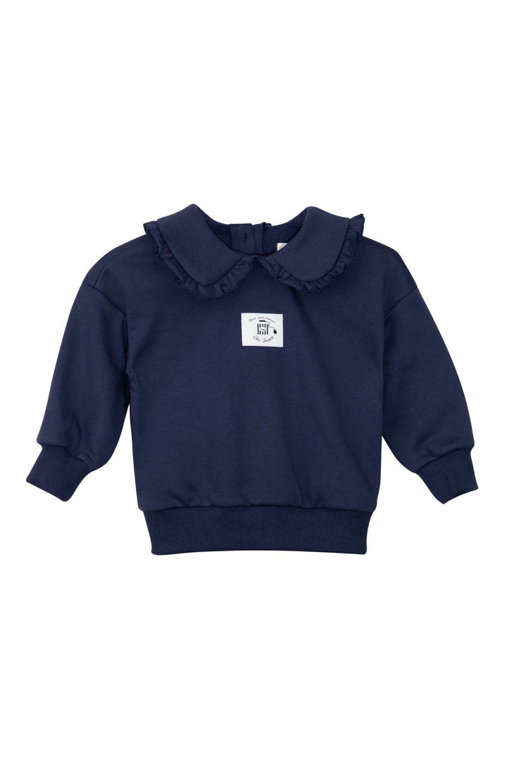 Sweatshirt with Label Navy