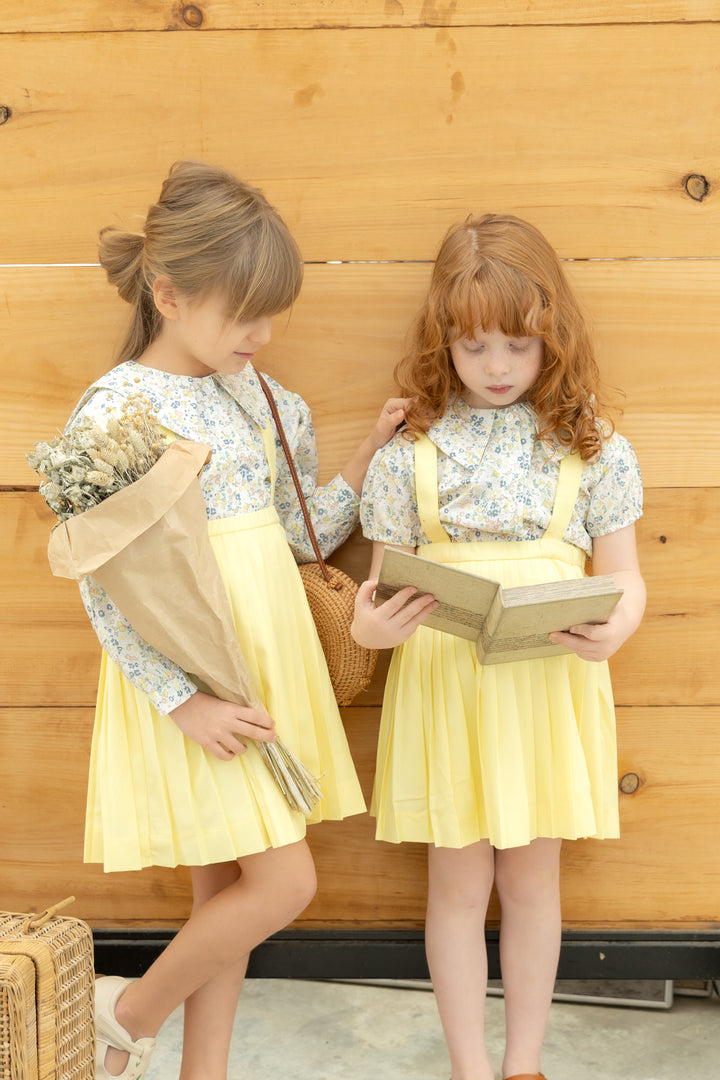 Yellow Pleated Jumper