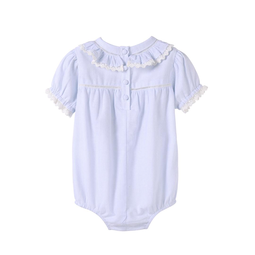 Baby Girl Pinstripe Romper