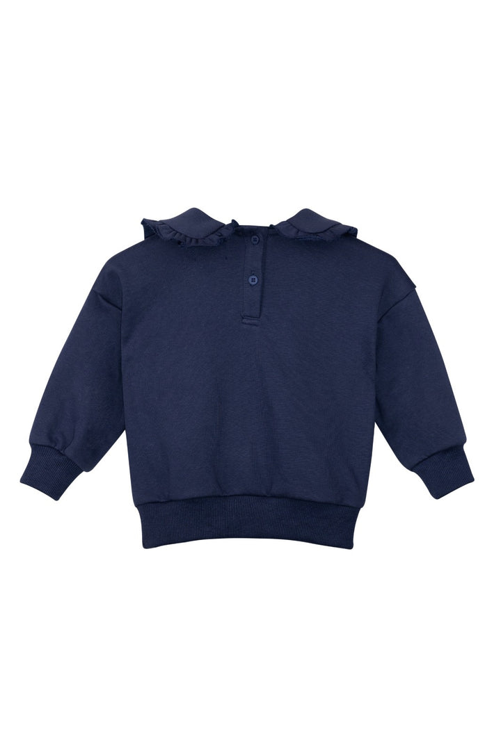 Sweatshirt with Label Navy