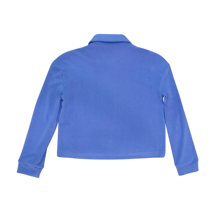 Polo Cropped Tee Blue