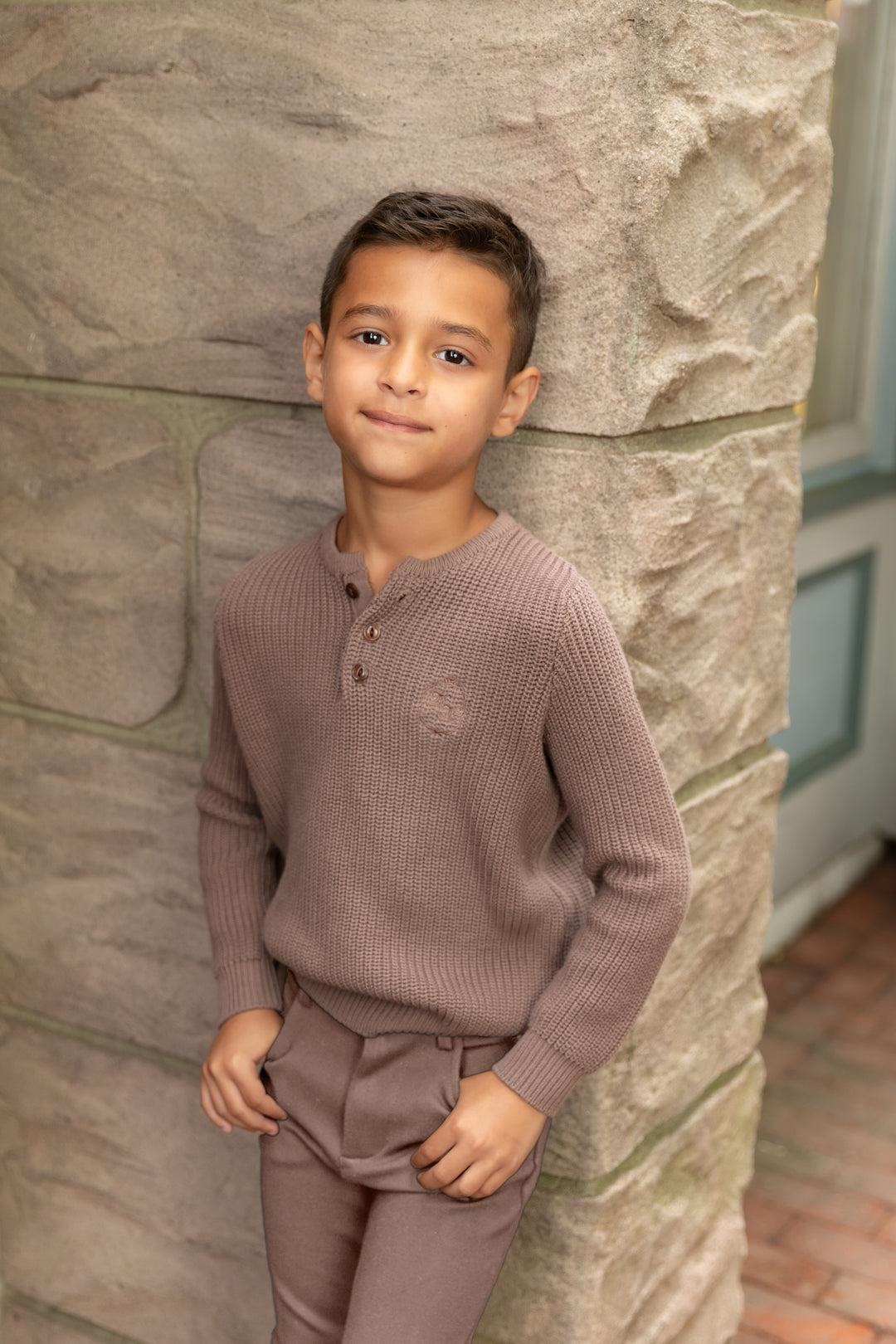 Brown knit sweater