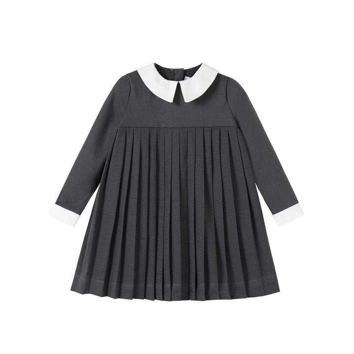 Pleated Grey Dress