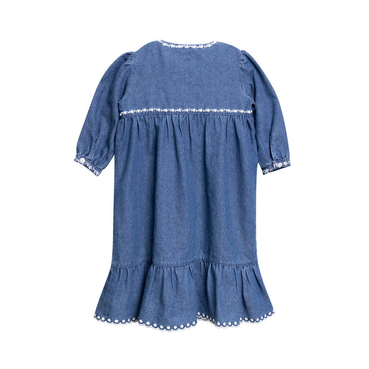 Denim Trimmed Dress