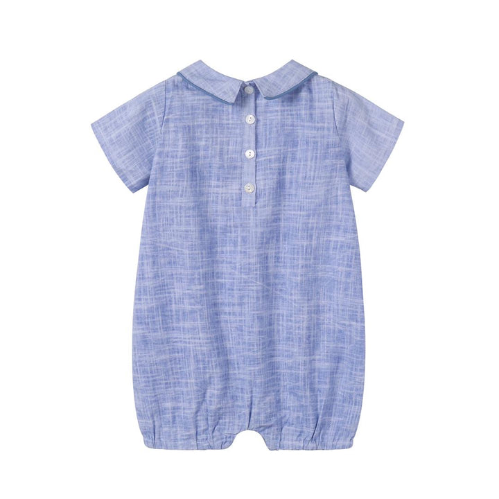 Blue Linen Romper