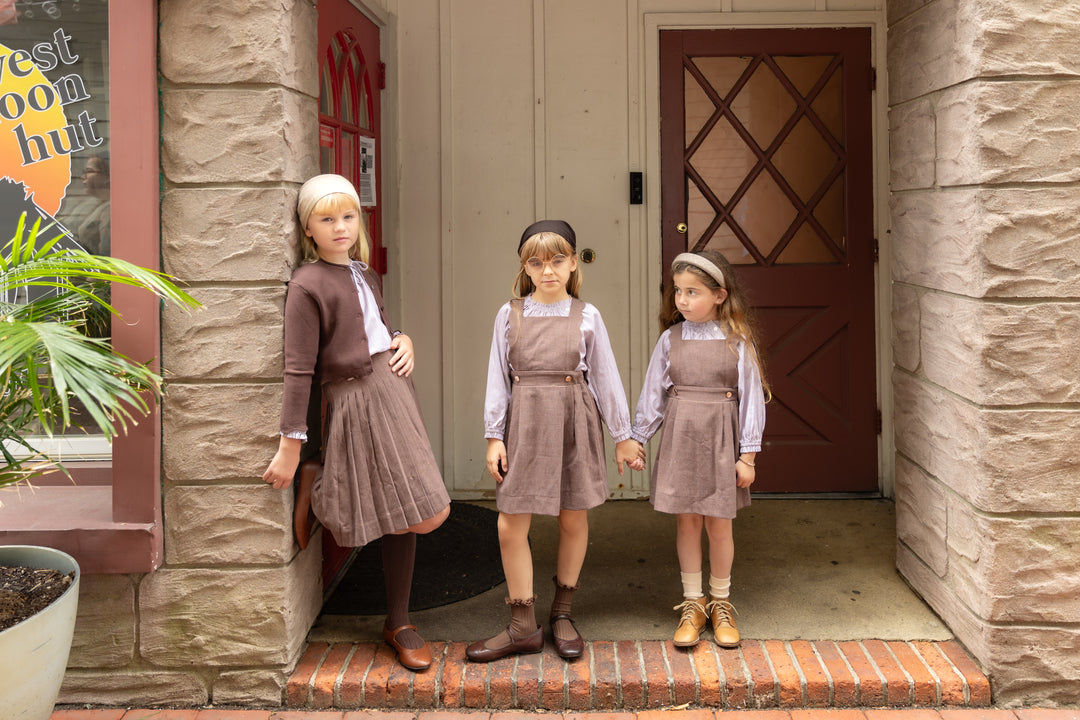 Brown Pleated Skirt