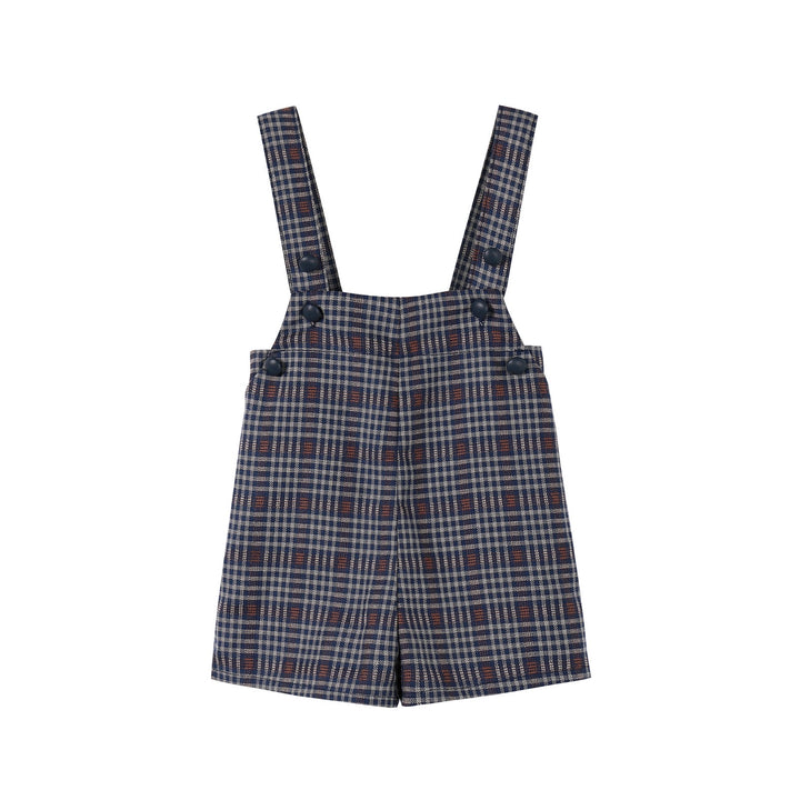 Boys Plaid Overalls