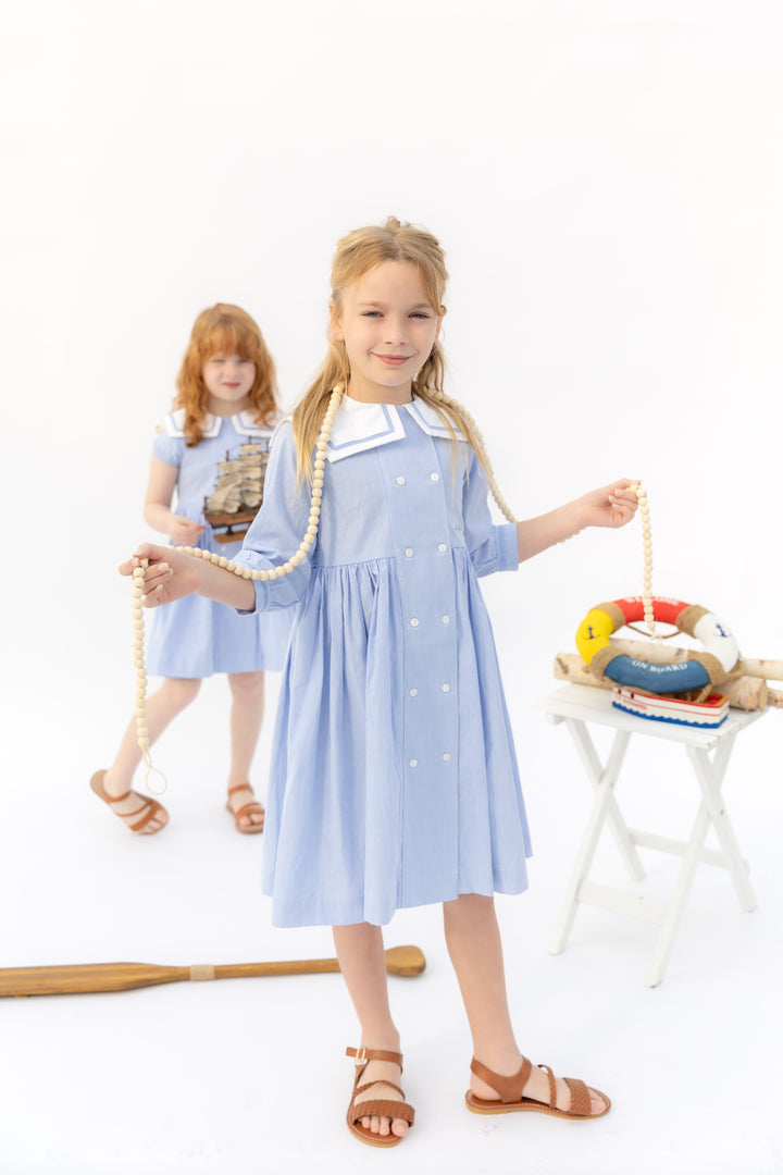 Striped Double Breasted Dress