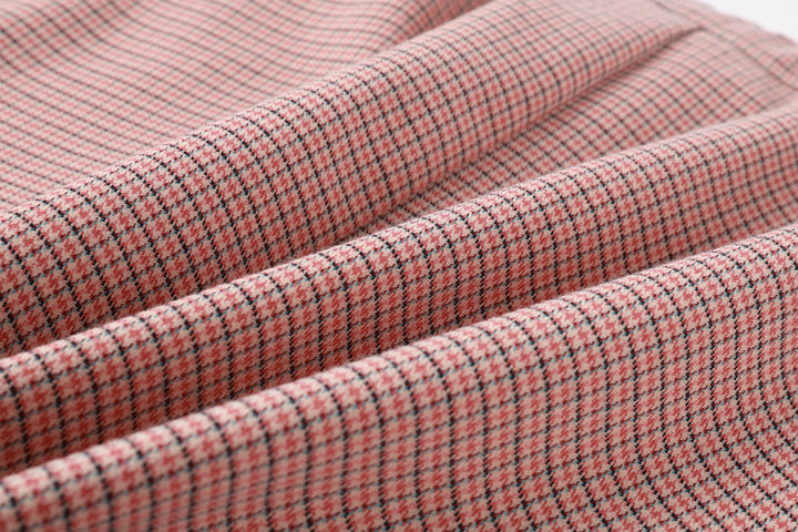 Houndstooth Pink Skirt