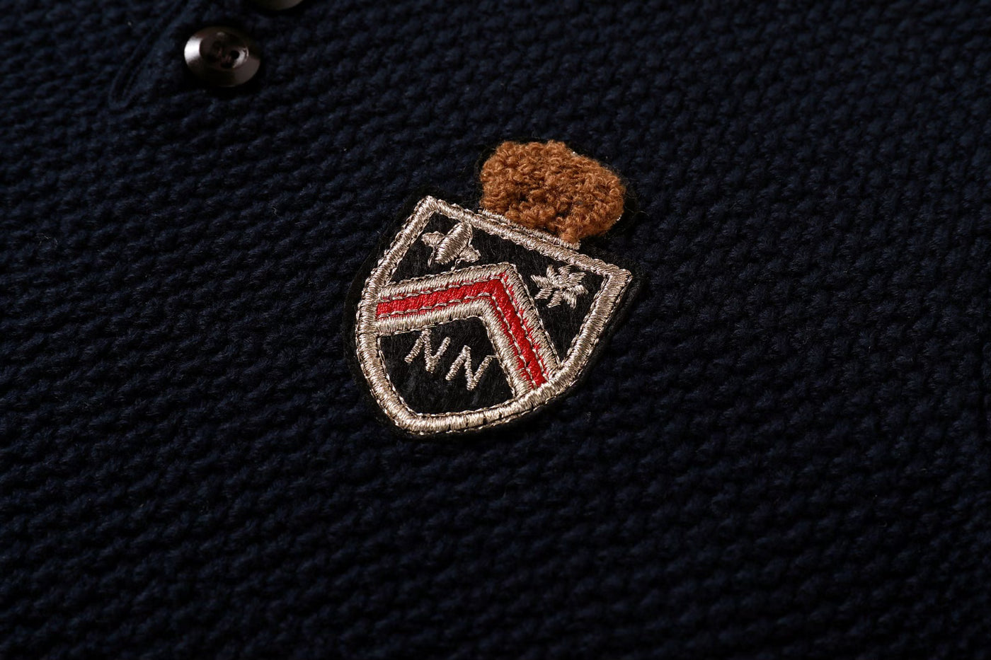 Navy Badge Sweater