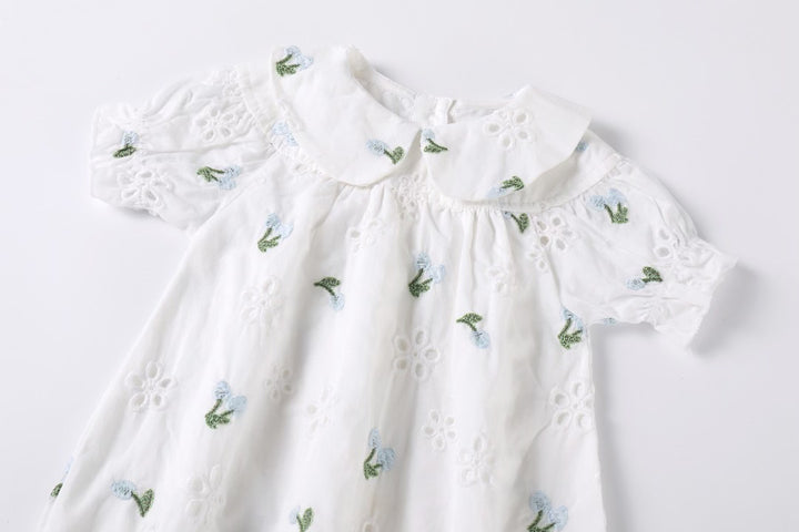 Eyelet Peter Pan Romper