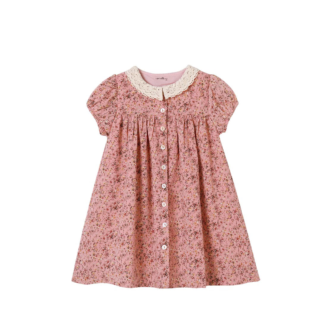 Floral Button Down Dress Mauve – Nou Nelle